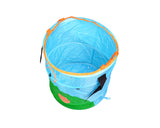 Cartoon Dog Foldable Pop-up Laundry Basket - Blue