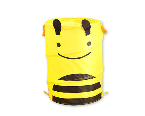 Cartoon Bee Foldable Pop-up Laundry Basket - Yellow