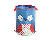 Cartoon Owl Foldable Pop-up Laundry Basket - Blue