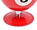 One Push Spinning Pool Ball Ashtray with Stand - Red