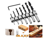 7pcs HSS 5 Flute Countersink Drill Bit Set 3mm-10mm