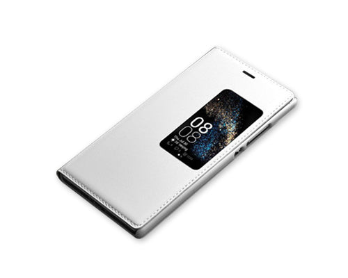 Eyelet Series Huawei P8 Flip Leather Case - White