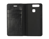 Wallet Series Huawei P9 Genuine Leather Case - Black