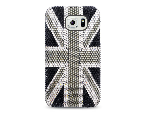 United Kingdom Bling Swarovski Crystal Phone Cases - Black