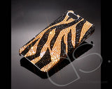 Zebra Bling Swarovski Crystal Phone Cases - Gold