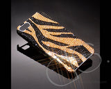 Zebra Bling Swarovski Crystal Phone Cases - Gold