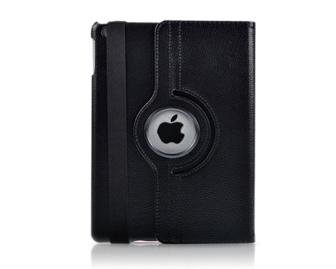 Rotating Series iPad Mini 4 Flip Leather Case - Black