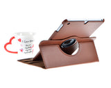 Rotating Series iPad Mini 4 Flip Leather Case - Brown