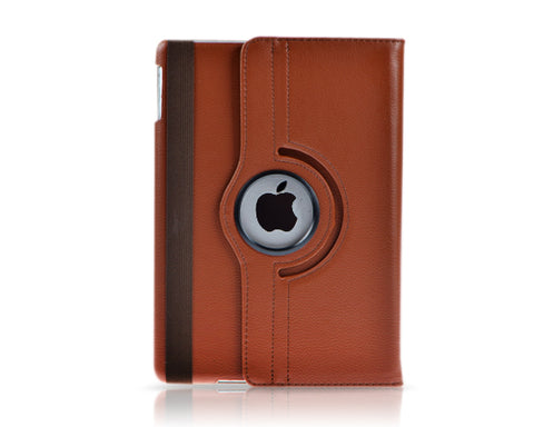 Rotating Series iPad Mini 4 Flip Leather Case - Brown