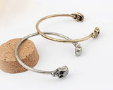 Rock Skull Gold Bangle