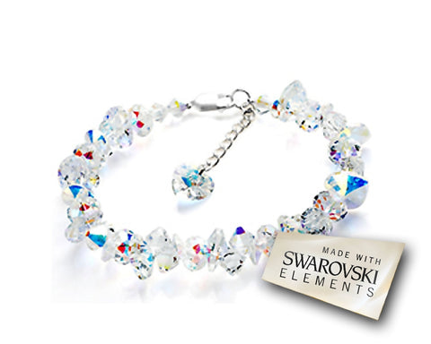 Frigid Silver Ice Bling Swarovski Crystal Bracelet