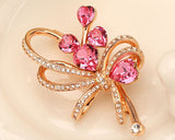 Nosegay Pink Bling Swarovski Crystal Brooch Pin