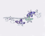 Blossom Purple Bling Swarovski Crystal Brooch Pin