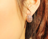 Sparkle Oval Crystal Clip On Earrings for Girls