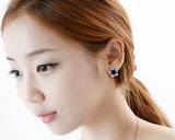 Multi Stars Blue Crystal Stud Earrings for Women