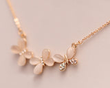 Chic Butterflies Crystal Necklace