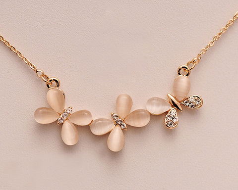 Chic Butterflies Crystal Necklace