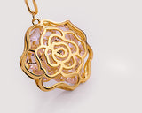 Hollow Rose Crystal Necklace