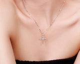 Holy Cross Crystal Necklace