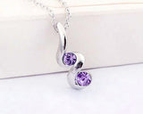 Ripple Purple Crystal Necklace