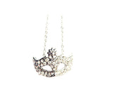 Mystic Mask Silver Crystal Necklace