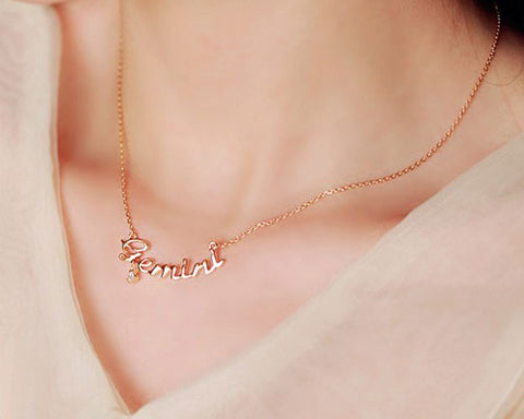 Constellation Aries Crystal Necklace
