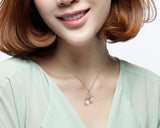 Opal Sweet Cherry Necklace - Rose Gold