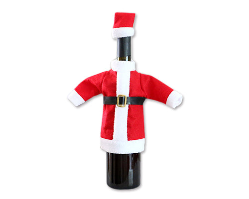 Christmas Santa Suit Wine Bottle Cover