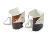 Sweet Kiss Series Color Changing Couple Coffee Mugs