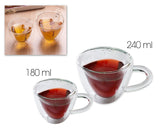 Double Walled Coffee Glasses with Handles Set of 2