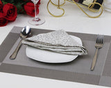6 Pcs 30cm x 45cm PVC Insulated Stain Free Table Placemat - Gray