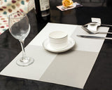 6 Pcs Colorful Insulated Stain Free Table Placemat - Gray