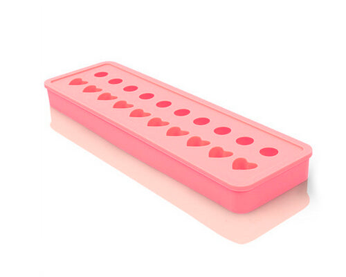 Silicone Heart and Ball Ice Cube Molds - Pink