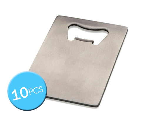 10 Pcs Stainless Steel Credit Card Size Bottle Opener for Your Wallet