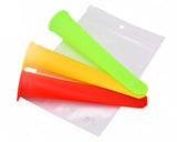 7 Pcs Silicone Ice Popsicle Maker with Flower Shaped Caps