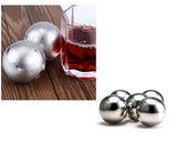 Stainless Steel Whiskey Rocks Stones Wine Beer Chillers - 40mm 4 Pcs