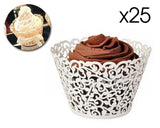 Laser Cut Cupcake Wrappers Cake Decoration for Wedding Baby Shower