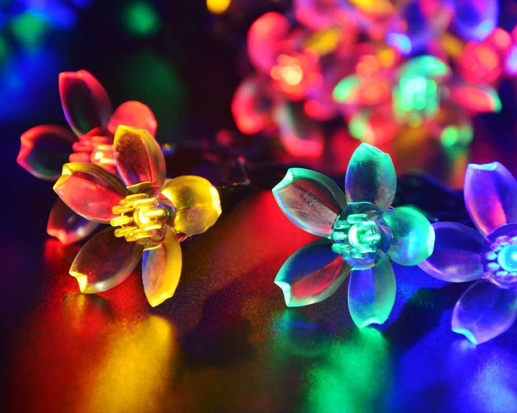50 Bulbs Flower Solar String Lights