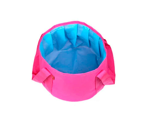 Foldable Outdoor Camping Wash Basin - Pink