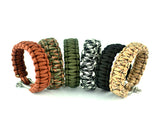 Survival Bracelet Strap with Stainless Steel U Shackle - Jungle Camo
