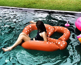 Giant Pretzel Inflatable Pool Float - Brown