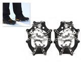 Traction Cleats for Snow and Ice with 19 Steel Crampons - Black