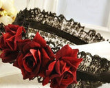 Lace Headband for Lolita Maid Cosplay Costume Party - Red