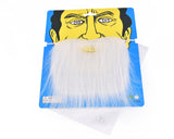 Self Adhesive Fake Mustaches Beard for Costume Party - White
