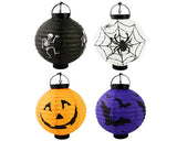 4 Pcs 8&quot; Halloween Party Decoration Round Paper Lantern with LED