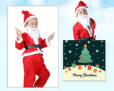 Child Boys Christmas Santa Claus Costume Suit Set