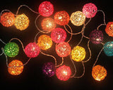 20 Rattan Balls String Light for Home Decoration