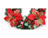 40cm Christmas Decoration Poinsettia Pine Cone Wreath