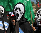 Halloween Party Masquerade Horror Scary Mask w/ Shroud - Skull