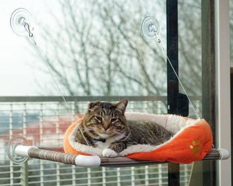 Comfortable Window Mounted Cat Bed with Suction Cup